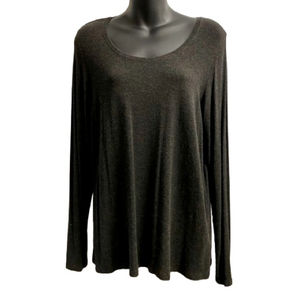 Eileen Fisher Ladies Charcoal Stretch Top Sz L